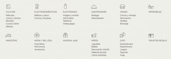 Categorías regalos
