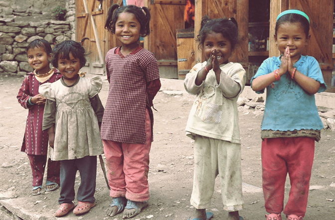 Kinder in Humla, Nepal