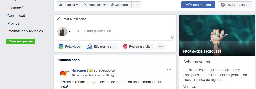 publicar en Facebook