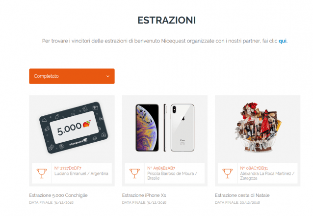 Puoi trovare le estrazioni passate nell'apposita sezione.