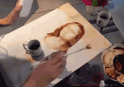 café y agua pintura