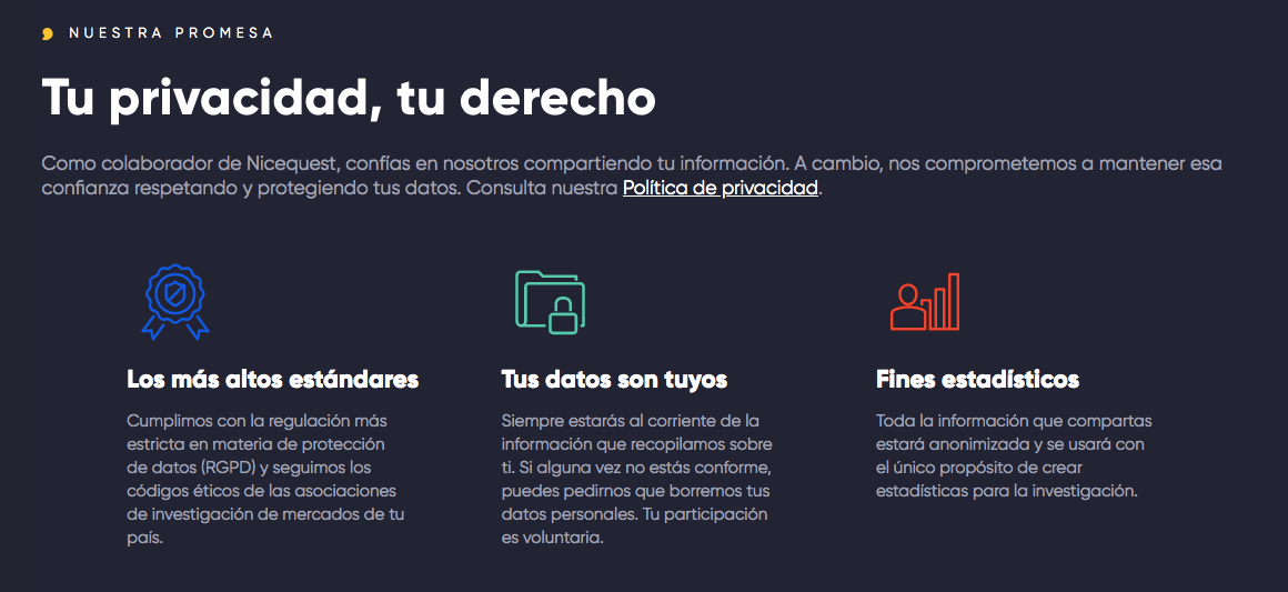 Na nossa página "Quem somos", apresentamos nosso compromisso de proteger os seus dados.